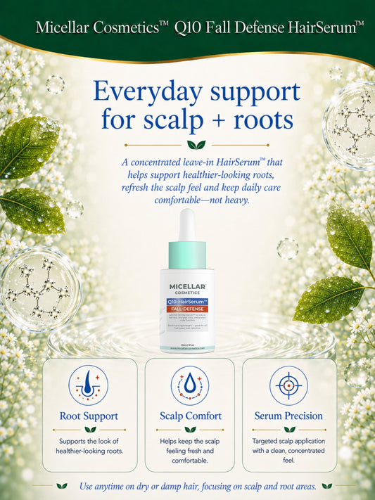 Micellar Cosmetics™ | Q10 Fall-Defense HairSerum™