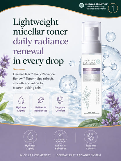 Micellar Cosmetics™ | DermaClear™ Daily Radiance Renew Toner | Micellar Water