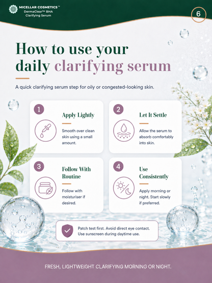 Micellar Cosmetics™ | DermaClear™ BHA Clarifying Serum