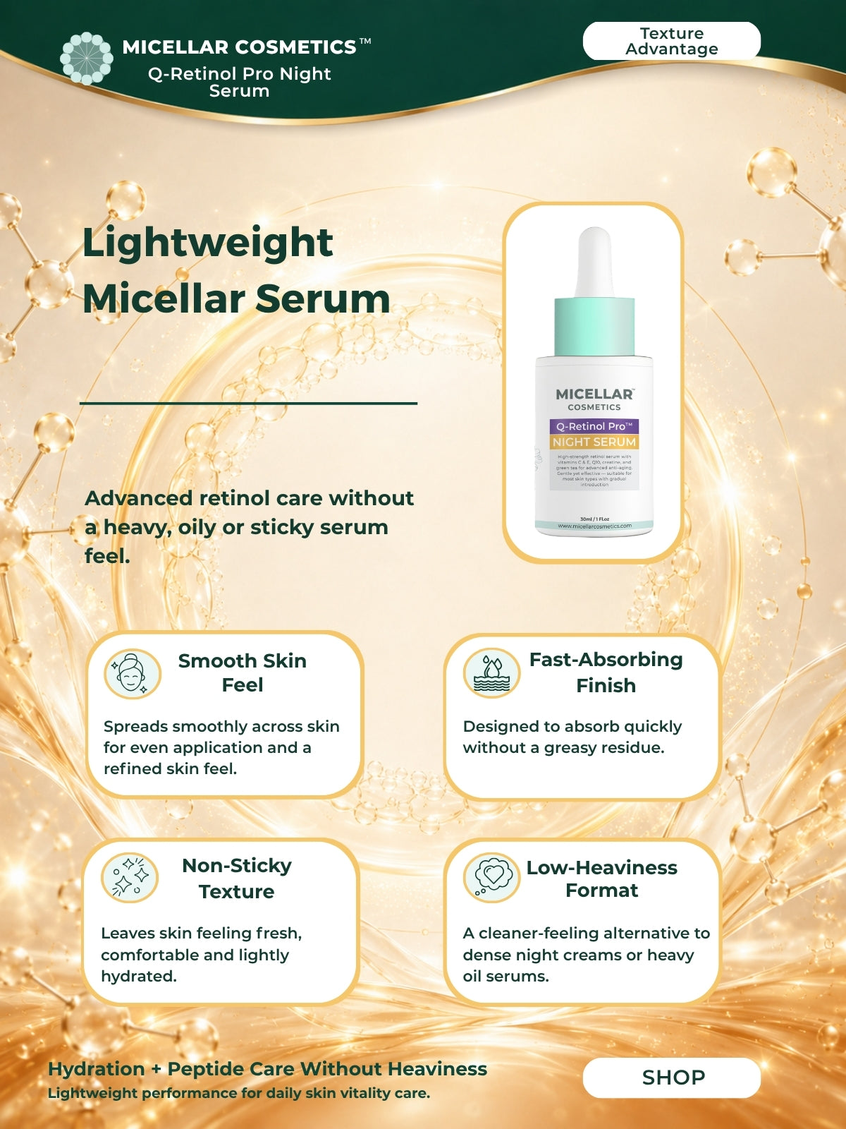 Micellar Cosmetics™ | Q-Retinol Pro™ Serum | Advanced Renewal Serum