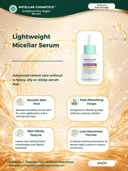 Micellar Cosmetics™ | Q-Retinol Pro™ Serum | Advanced Renewal Serum
