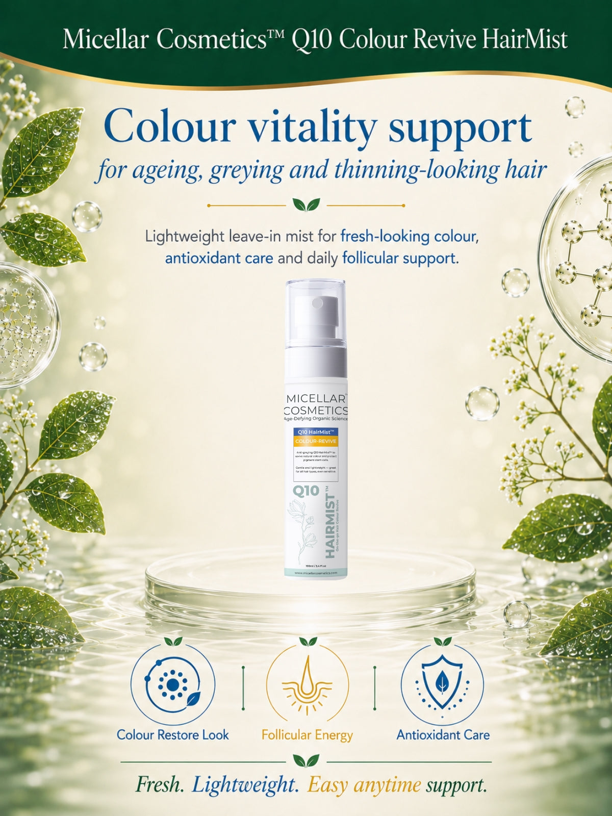 Micellar Cosmetics™ | Q10 Colour Revive HairMist™