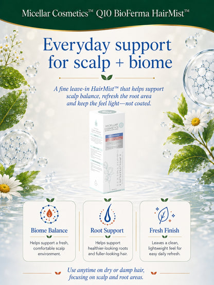 Micellar Cosmetics™ | BioFerma-Q10™ Probiotic Renewal HairMist™