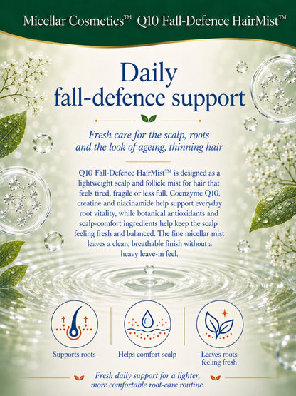Micellar Cosmetics™ | Q10 Fall-Defense HairMist™
