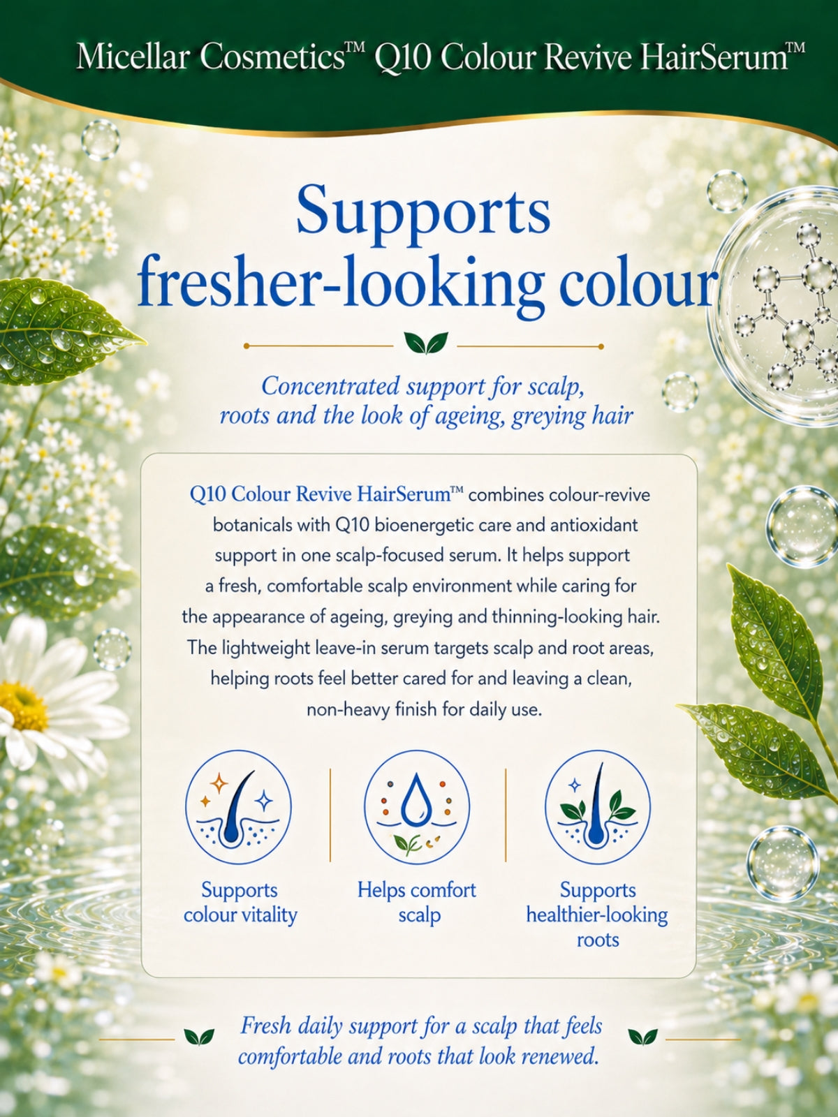 Micellar Cosmetics™ | Q10 Colour-Revive HairSerum™