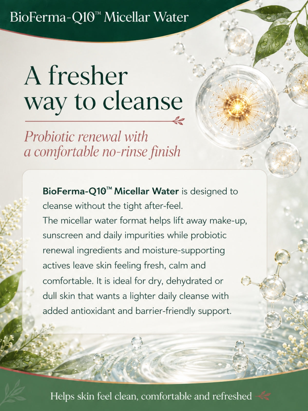 Micellar Cosmetics™ | Q10-BioFerma™ Probiotic Renewal Micellar Water