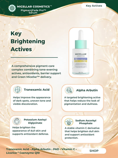 Micellar Cosmetics™ | PigmentFade Pro | Dark-Spot Correcting Serum