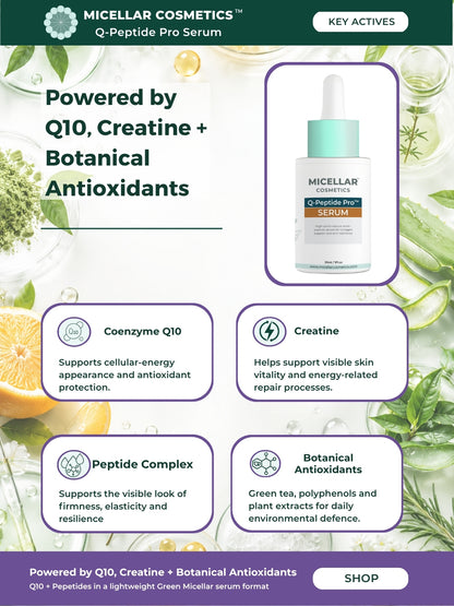 Micellar Cosmetics™ | Q-Peptide Pro™ Serum | Advanced Peptide Repair
