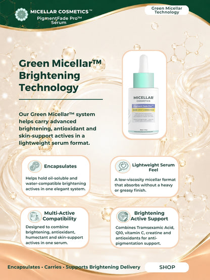 Micellar Cosmetics™ | PigmentFade Pro | Dark-Spot Correcting Serum