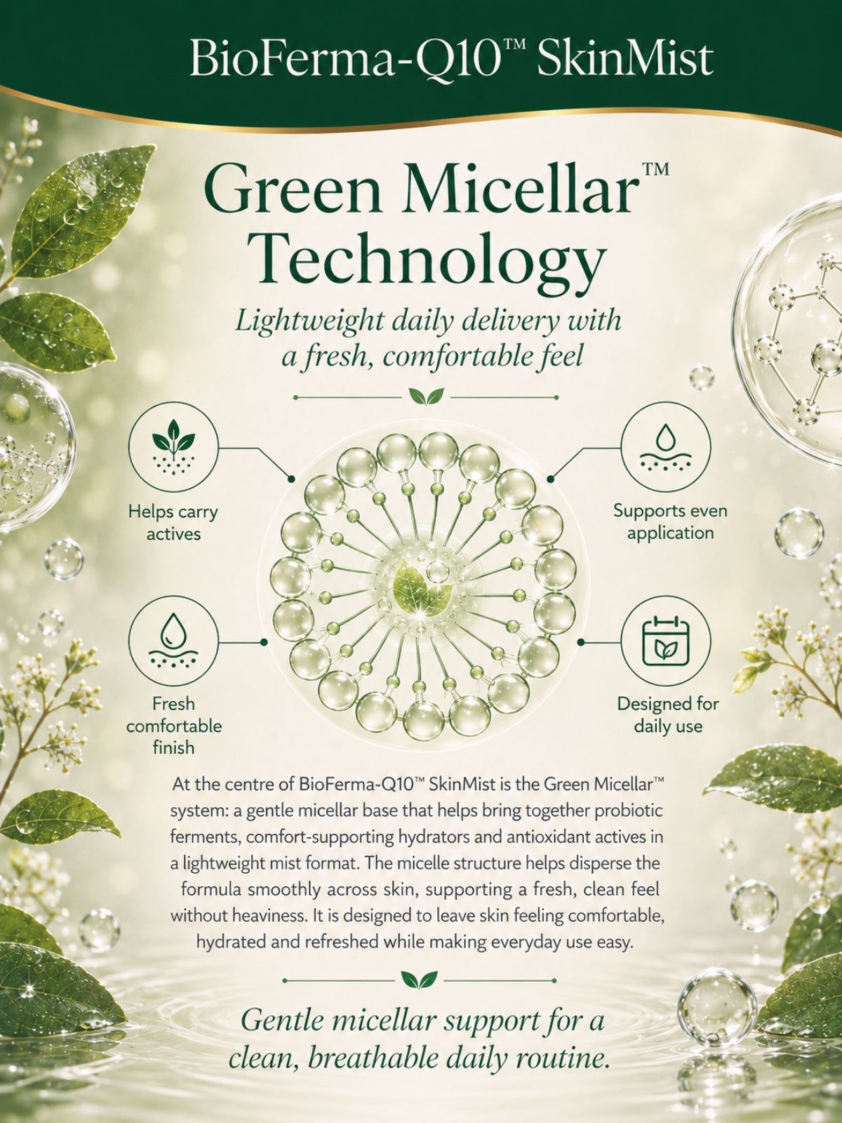 Micellar Cosmetics™ | Q10-BioFerma™ Probiotic Renewal SkinMist