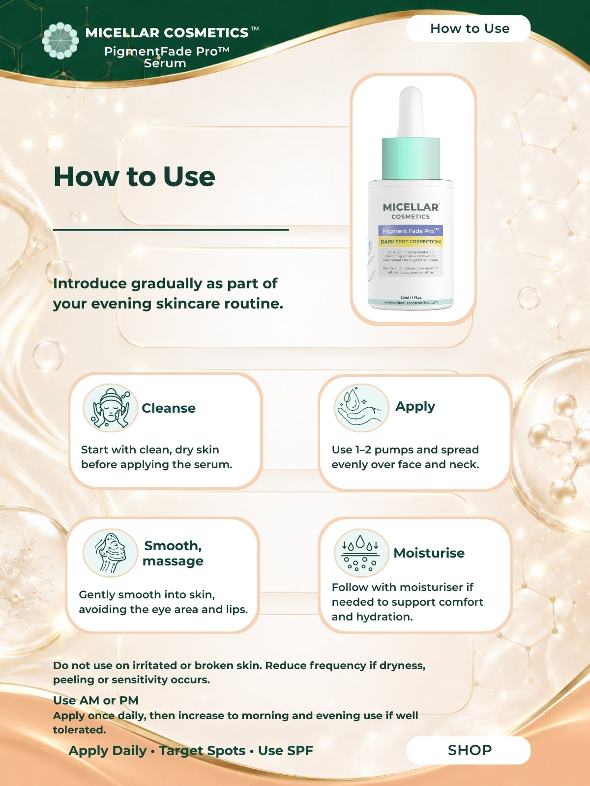 Micellar Cosmetics™ | PigmentFade Pro | Dark-Spot Correcting Serum