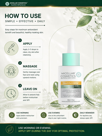 Micellar Cosmetics™ | Youthful-CEFQ™ Anti-Aging Serum