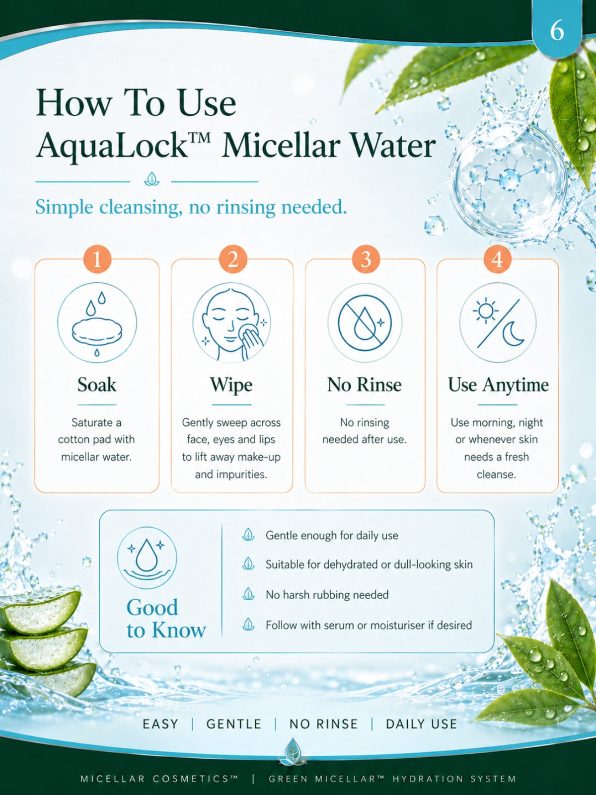 Micellar Cosmetics™ | AquaLock™ Hydrating Micellar Water