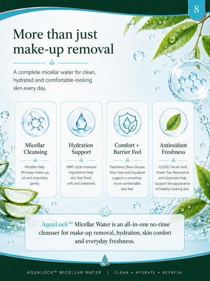 Micellar Cosmetics™ | AquaLock™ Hydrating Micellar Water