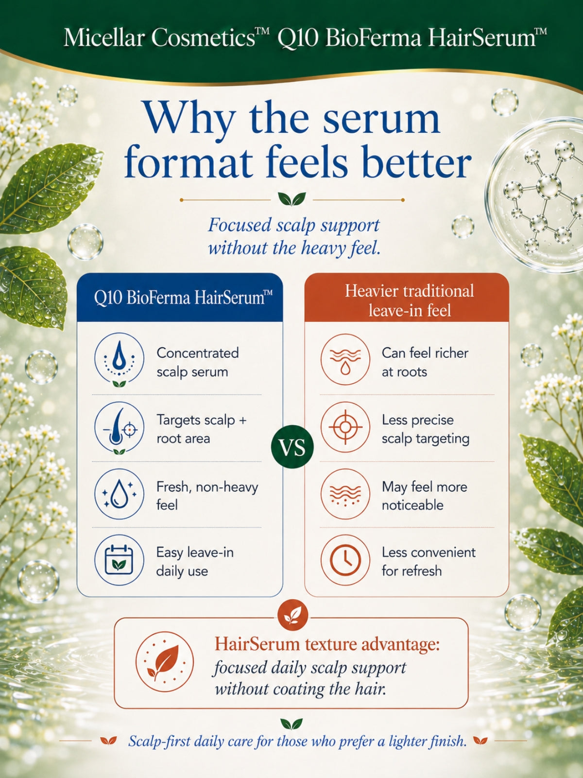 Micellar Cosmetics™ | BioFerma-Q10™ Probiotic Renewal HairSerum™