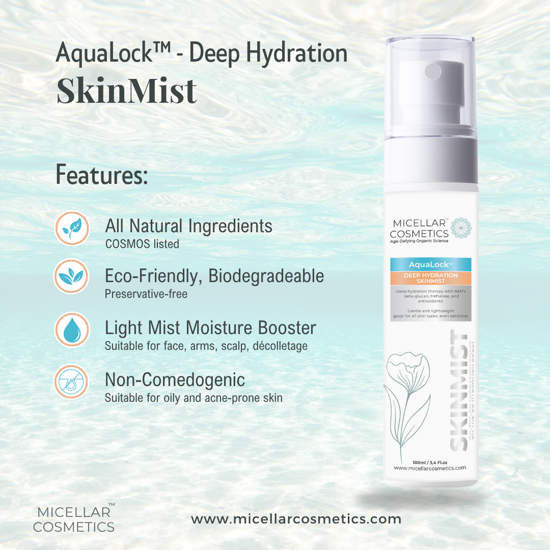 Micellar Cosmetics™ AquaLock SkinMist™ | Weightless Multi-Level Hydration