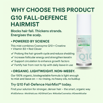 Micellar Cosmetics™ | Q10 Fall Defense HairMist™
