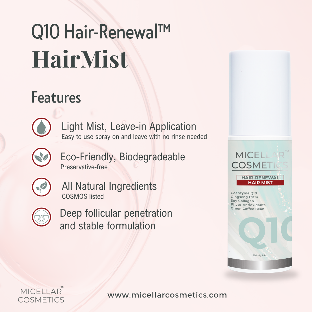 Micellar Cosmetics™ | Q10 Hair Renewal HairMist™