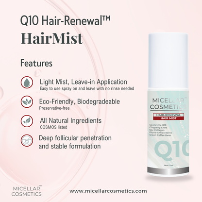 Micellar Cosmetics™ | Q10 Hair Renewal HairMist™