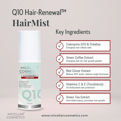Micellar Cosmetics™ | Q10 Hair Renewal HairMist™