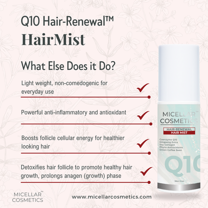 Micellar Cosmetics™ | Q10 Hair Renewal HairMist™
